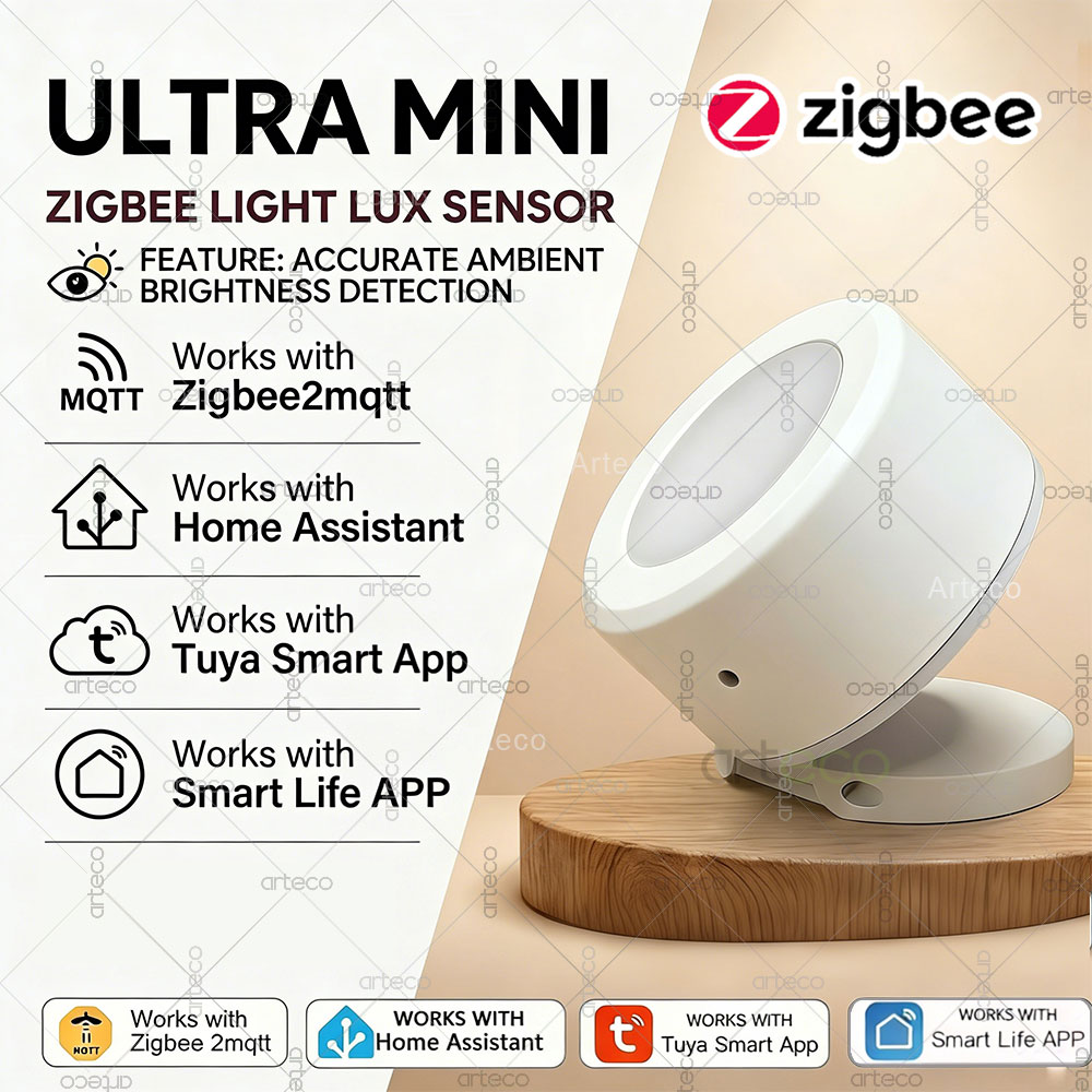Smart Home Simple - Ultra Mini Czujnik Światła Zigbee Detektor