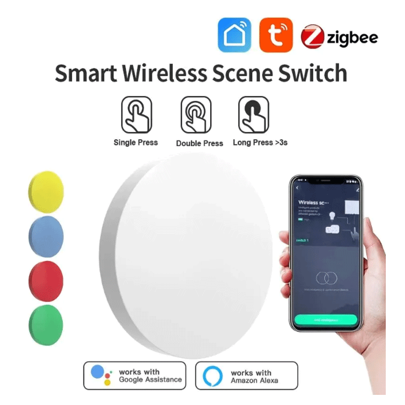 Smart Home Assistant - Inteligentny bezprzewodowy przycisk scen ZigBee Tuya,