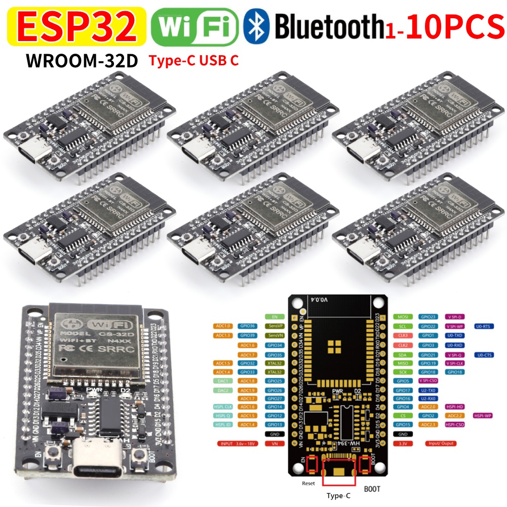 Smart Home Energy - Moduł płytki rozwojowej WiFi+Bluetooth ESP32 WROOM-32D,