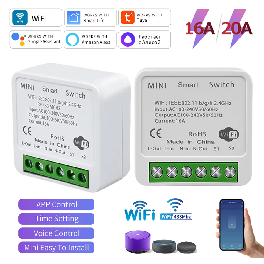 Smart Home Assistant - Moduł inteligentnego przełącznika WiFi Tuya RF433Mhz