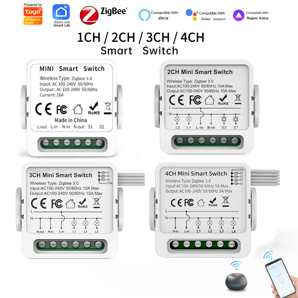 Smart Home Simple - Inteligentny przełącznik Tuya Zigbee 3.0 1/2/3/4-kierunkowy,