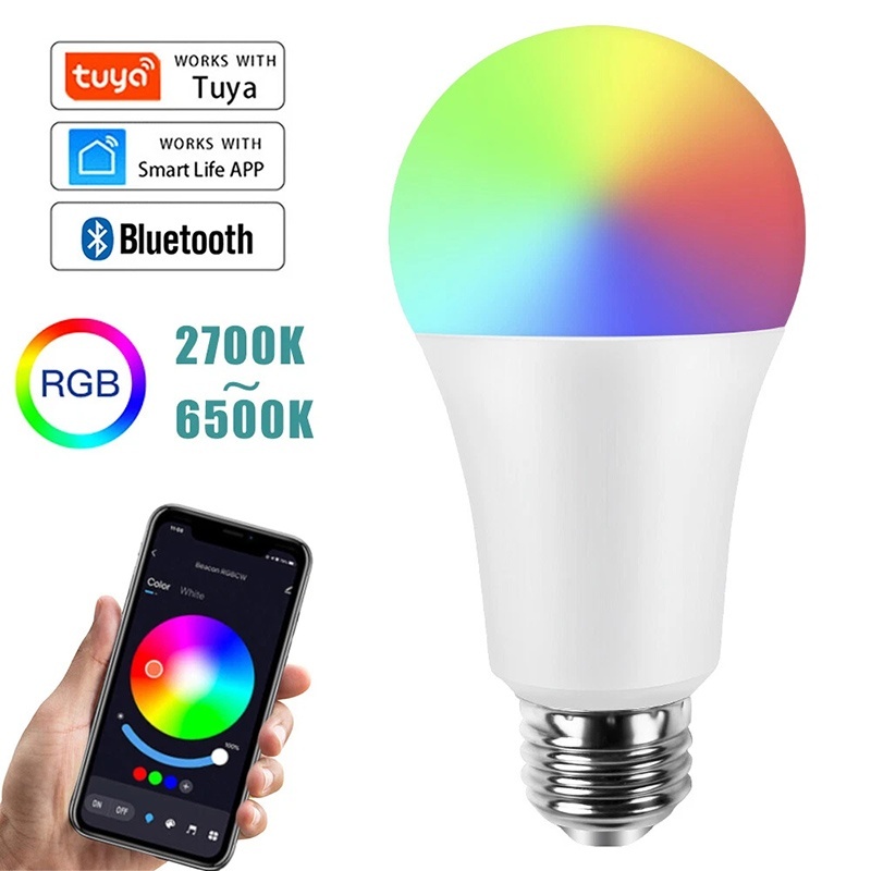 Wifi Led Dimmer - Inteligentna żarówka LED E27 WiFi RGBCW,