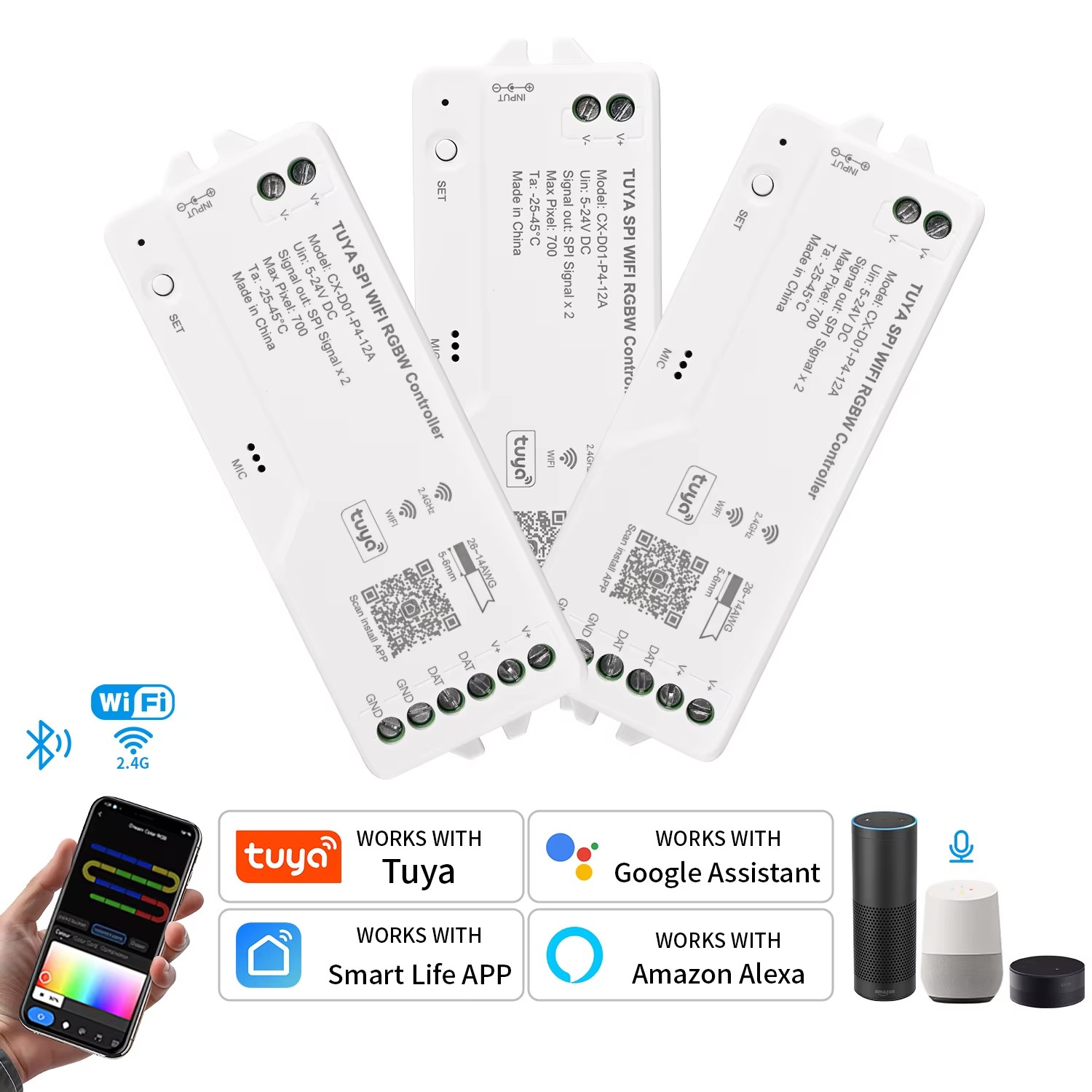 Wifi Led Dimmer - Kontroler LED Tuya Wifi SPI RGBIC