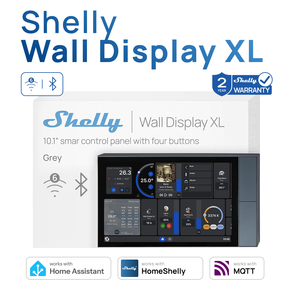 Smart Home Xl - Panel sterowania inteligentnym domem Shelly Wall