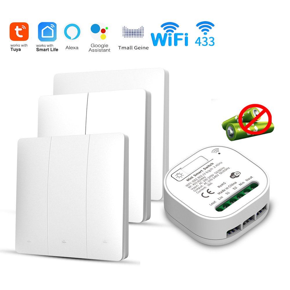 Smart Home Energy - Inteligentny włącznik światła Tuya WiFi, zasilany