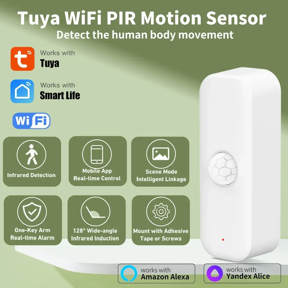 Smart Home Assistant - Tuya WiFI Czujnik ruchu PIR Inteligentny