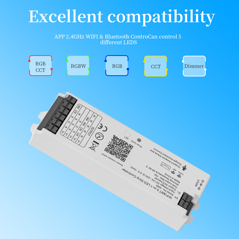 WB5 WiFi Bluetooth 5 w 1 Kontr – Wifi Led Dimmer recenzja i cena