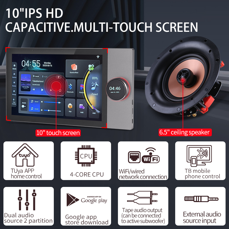 Inteligentny system muzyki tła – Smart Home Touchscreen Control Panel recenzja i cena